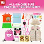 TOY Life Kids Explorer Kit with Bug Catcher for Kids, Bug Catching Kit with Bug Toys, Kid Safari Vest & Hat, Compass, Binoculars, Magnifying Glass, Educational Outdoor Toys Girls Kid Adventure Kit