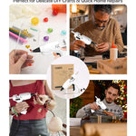 COMTO Hot Glue Gun Kit with 30 Sticks, 20W Fast Preheating Mini Hot Glue Gun and Sticks Set for School Crafts DIY Arts and Quick Home Repairs, White