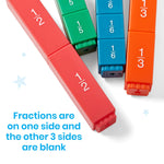 hand2mind Rainbow Fraction Tower Cubes, Fraction Equivalency, Montessori Math Blocks Materials for Kids, Math Manipulatives 4th Grade, Elementary Teacher Must Haves (Set of 51)