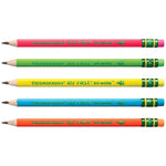 Ticonderoga My First Tri-Write Wood-Cased Pencils, Pre-Sharpened, 2 HB, With Erasers, Neon Colors, 12 Count