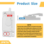6 Pack Window Sash Locks,Window Latch Cam Action White Window Locks for Double Hung Security Viny Window Latches with Keeper Diecast,Replacement Parts for Vertical and Horizontal Sliding Windows