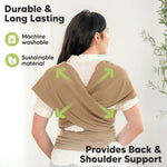 KeaBabies Baby Wrap Carrier - All in 1 Original Baby Carrier Newborn to Toddler Sling, Easy to Wear, Hands Free Bonding, Lightweight, Breathable Infant Wraps (Warm Hearth)