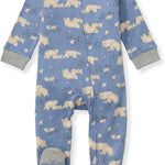 Burt's Bees Baby Baby Girls Pajamas, Zip Front Non-Slip Footed Sleeper Pjs, 100% Organic Cotton