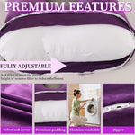 Full Body Pregnancy Pillow - 68Inch U-Shaped Maternity Pillow with Removable Washable Velvet Cover for Back, Legs, HIPS & Belly Support, Improves Sleep for Pregnant Women