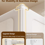 3 Piece Bed Rails for King Size Bed, No-Drill Needed Baby Bed Rail Guard for Toddlers with Height Adjustable, Thickened Child Safety Side Railing Guards/Bedrail for Kids, White/Grey, 74.8x78.7x78.7in