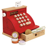 Le Toy Van - Wooden Honeybake Toy Cash Register | Role Play With Receipt, Opening Till Drawer and Money | Perfect for Supermarket, Food Shop or Cafe Pretend Play