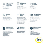 Serta Perfect Start Dual Sided Baby Crib Mattress & Toddler Mattress - Waterproof - 6" Premium Sustainably Sourced Fiber Core - GREENGUARD Gold Certified – 7 Year Warranty - Made in USA