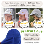 FURTALK Baby Sun Hat UPF 50+ UV Ray Sun Protection Cotton Toddler Hats for Boys Girls Royal Blue