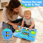 Baby DJ Table for Toddlers 1-3, Baby Musical Piano Toys 6-9-12-18 Months Toddler Activity Learning DJ Mixing Table with Music & Light Educational Toys for 1 Year Old Boy Girl Christmas Birthday Gifts