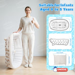 UNEEDE Inflatable Bathtub for Toddlers, Portable Baby Tub with Built-in Air Pump, Anti-Slip Design with Big Drain, Perfect for 0-6 Months Newborn and up, Ideal for Home Travel & Beach