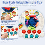AiTuiTui Sensory Montessori Baby Teething Toys 6 to 12 Months, Toddler Travel Toys for 1 2 Year Old Boy Girl Birthday Gifts, Soft Pull String Fidget Educational Learning Toys for 9 10 18 Months Infant