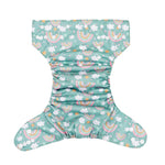 CoolaPeach 12 Set Reusable Adjustable Cloth Diapers for Newborn to 0-3 Years,One Size Washable Pocket Nappy Covers for Baby Girl and Boy,6 Pack Cloth Diapers+6pcs Microfiber Inserts(Green 2)