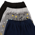 GLASH Kids Toddler Sweatpants, 4-Pack 3T Boys Fleece Joggers Black/Grey/Triangle/Navy