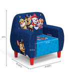 Delta Children PAW Patrol Foam Chair for Kids, Blue