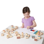 Melissa & Doug Deluxe Wooden Stamp Set: Animals - 30 Stamps, 6 Markers, 2 Stamp Pads