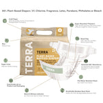 Terra Diapers Size 2: 85% Plant-Based Diapers, Ultra-Soft & Chemical-Free for Sensitive Skin, Superior Absorbency for Day or Nighttime Diapers, Designed for Babies 8-15 Pounds, 176 Count