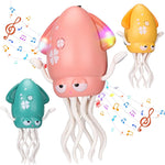 Magic Electric Dancing Octopus Toy with Led Light and Music,Playful Automatic Evasion Crawling Dancing Octopus with Fishing Rod,Smart Tentacle Explorer Dancing Squid Toy Tummy Time Baby Toys,Green