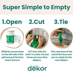 Diaper Dekor Plus Hands-Free Diaper Pail | Largest & Easiest to Use | Just Step–Drop–Done | Doesn’t Absorb Odors | Quick Bag Change | Great for Cloth Diapers | 70% Recycled Materials | EKO Gray