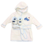 Spasilk 100% Cotton Hooded Terry Bathrobe with Booties — Baby Girl Gifts — Baby Boy Gifts —One Size — Shower Gift
