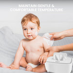 Lulyboo Warm Wipe Dispenser - Baby Wipe Warmer with Adjustable Temperature, Quick-Heating, Soft Silicone Cover, Easy-Refill Design, Ideal for Sensitive Baby Skin, Keeps Wipes Warm & Fresh