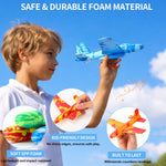 Teyva Daily 10 Pack Airplane Toys, Throwing Foam Planes for Kids Foam Airplanes Gliders Birthday Party Favor Gifts Stocking Filler Stuffer for Kids Boys Girls 8 9 10 11 12 Year Old (Camouflage Colors)