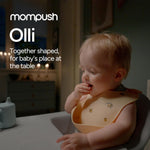 Mompush Olli 7-in-1 Convertible High Chair for Babies and Toddlers – Adjustable Height & Footrest, Dishwasher-Safe Tray, Compact Foldable Design for Easy Storage & Travel, Lightweight Yet Durable