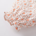 pureborn Baby Girls Dress Long Sleeve Cotton Playwear Dress Orange Floral Print 12-18 Months