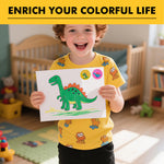 3 Roll Reward Stickers, 1500 Pcs Motivational Stickers for Kids, School Supplies Roll Sticker for School Classroom, 24 Designs (Each Measure 1” in Diameter), Include Dinosaur/Unicorn/Flower Patterns