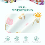 Disney Princess Belle Swimsuits for Girls UPF 50+ One Piece Bathing Suits Floral Print Ruffle One Shoulder Summer Beach Swimwear Quick Dry for Toddler Girls Size 2T Baby Blue