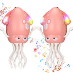 Magic Electric Dancing Octopus Toy with Led Light and Music,Playful Automatic Evasion Crawling Dancing Octopus with Fishing Rod,Smart Tentacle Explorer Dancing Squid Toy Tummy Time Baby Toys,Green
