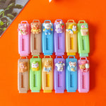 12 Pack Cute Retractable Pencil Erasers for Kids Fun Erasers Bulk Kawaii Kids Pencil Eraser for Classroom Rewards Students Gifts School Supplies.