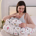 BATTOP Nursing Pillow for Breastfeeding with Removable Covers, PlusSize Breastfeeding Pillows for Mom, Bottle Feeding Pillow, Extra Pillow on Top for More Support for Mom