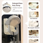 Cuddobaby Baby Bath Seat 3-in-1 【360° Protection Against Side Tipping, 3-Level Adjustable】 ASTM Approved Safety, Detachable Arm, Sitting Up or Lying, Strong Suction, Fit for Flat Surfaces - Gray