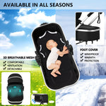 Kinder King 2 in 1 Convertible Baby Stroller, Folding High Landscape Infant Carriage, Newborn Reversible Bassinet Pram, Adjustable Canopy, Diaper Bag, Anti-Shock Toddler Pushchair Stroller, Black
