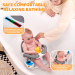 LDIIDII Baby Bath Seat for Babies 6 Months & Up Sitting Up,Infant Bath Seat with Temperature Alert+Open Backrest+on/Off Armrest,Toddler Bath seat Baby Bath Chair for Bathtub,Tub,Sink (Light Gray)