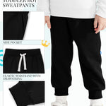 HXP 4 Pack Toddler Boys Sweatpants Pure Cotton Toddler Sweatpants Boys Kids Joggers Pants with Pocket Drawstring