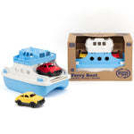 Green Toys Ferry Boat with Mini Cars Bathtub Toy, Blue/White, Standard