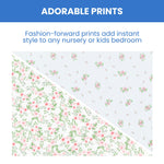 Delta Children Fitted Crib Sheets for Girls and Boys - Crib Sheet for Standard Crib and Toddler Mattresses - 28x52 Inch (Pack of 2), Pink Floral