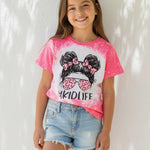PATPAT Girls Shirts Size 8-9 Pink Kid Life Graphic Tees, Kid Life Shirts for Girls, Crew Neck Short Sleeve Pink Tops Fashion Clothes Coming Home Outfit Preppy Tops