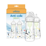 Dr. Brown’s Natural Flow Anti-Colic Options+ Wide-Neck Baby Bottle Designer Edition Bottles, Woodland Decos, 5 oz/150 mL, Level 1 Nipple, 2-Pack, 0m+