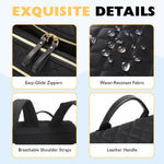 LORADI Large Capacity Diaper Bag with Stroller Buckle, Water-Resistant Travel Backpack with Insulated Pockets (Nylon, Black-Gold)