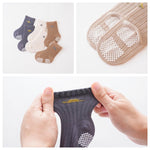 J Poqobog Baby Crew Socks,Grips Combed Cotton Socks Toddler Non-Skid for Girls,Boys Non Slip/Anti Skid 9-Pack (12-24 Months, Boys - 9 Pairs)