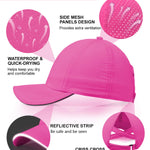 BAOPLAYKIDS Little Girls Criss Cross Ponytail Hat Toddler Mesh Baseball Cap Kids Quick Dry Outdoor Summer Sports Hats Ponycap Age 3-8 Hot Pink