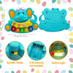 Baby Music Toys 12-18 Months, Animal Baby Piano Musical Light Infant Toys Toddlers Early Education Birthday Gift for 1 2 Year Old Girls Boys (Elephant)