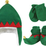 Hudson Baby Girls' Trapper Hat, Mitten and Bootie Set