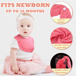 10 Pcs Baby Muslin Bibs Drool Bandana Soft Baby Cotton Bibs for Newborn Baby Girl Boy Toddlers Infants Teething(Retro Colors)