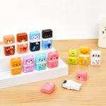 Sooez 12 Pack Pencil Erasers, Cute Erasers Pencil Eraser with Clean up Roller Pencil Eraser Shaving Roller Case Erasers for Party Favors Gift Supplies