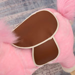 Qaba Rocking Horse Plush Animal on Wooden Rockers, Baby Rocking Chair with Sounds, Moving Mouth, Wagging Tail, Pink