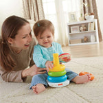Fisher-Price Baby’s First Blocks & Rock-a-Stack Toy Set, Bucket of 10 Shapes & Ring Stacking Activity for Developmental Play Ages 6+ Months (Amazon Exclusive)