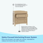 Graco Noah 3 Drawer Changing Table Dresser (Driftwood) – GREENGUARD Gold Certified Baby Dresser with Changing Table Top, Baby Changing Table Dresser, Includes Interlocking Drawer System